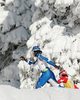 Aino-Kaisa Saarinen of Finland skiing in Women 15km classic mass start race of Viessmann Cross country skiing FIS World Cup 2009-10. Women 15km classic mass start race of Viessmann Cross country skiing FIS World Cup were held in Rogla, Slovenia, on 20th of December 2009.
