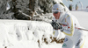 Charlotte Kalla of Sweden skiing in Women 15km classic mass start race of Viessmann Cross country skiing FIS World Cup 2009-10. Women 15km classic mass start race of Viessmann Cross country skiing FIS World Cup were held in Rogla, Slovenia, on 20th of December 2009.
