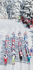 Skiers skiing in Men 30km classic mass start race of Viessmann Cross country skiing FIS World Cup 2009-10. Men 30km classic mass start race of Viessmann Cross country skiing FIS World Cup were held in Rogla, Slovenia, on 20th of December 2009.
