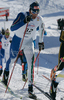 Valerio Checchi of Italy skiing in Men 30km classic mass start race of Viessmann Cross country skiing FIS World Cup 2009-10. Men 30km classic mass start race of Viessmann Cross country skiing FIS World Cup were held in Rogla, Slovenia, on 20th of December 2009.
