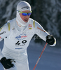 Jesper Modin of Sweden skiing in Men 30km classic mass start race of Viessmann Cross country skiing FIS World Cup 2009-10. Men 30km classic mass start race of Viessmann Cross country skiing FIS World Cup were held in Rogla, Slovenia, on 20th of December 2009.
