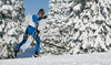 Alexandre Rousselet of France skiing in Men 30km classic mass start race of Viessmann Cross country skiing FIS World Cup 2009-10. Men 30km classic mass start race of Viessmann Cross country skiing FIS World Cup were held in Rogla, Slovenia, on 20th of December 2009.
