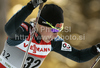 Anne Kylloenen of Finland skiing during qualifications for women sprint race of Dobiacco-Toblach stage of Tour de Ski 2011. Sprint race of Tour de ski was held on Wednesday, 5th of January 2011 in Dobiacco-Toblach, Italy.

