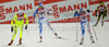 Winner Petra Majdic of Slovenia (L) and Arianna Follis of Italy (R) skiing during finals of women sprint race of Dobiacco-Toblach stage of Tour de Ski 2011. Sprint race of Tour de ski was held on Wednesday, 5th of January 2011 in Dobiacco-Toblach, Italy.

