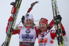 Astrid Jacobsen and Maiken Caspersen Falla of Norway skiing in team sprint race of  FIS Nordic skiing World championships in Oslo, Norway. Team sprint race of FIS Nordic skiing World championships was held on Holmenkollen above Oslo, Norway, on Wednesday, 2nd of March 2011.
