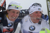 Ida Ingemarsdotter and Charlotte Kalla of Sweden skiing in team sprint race of  FIS Nordic skiing World championships in Oslo, Norway. Team sprint race of FIS Nordic skiing World championships was held on Holmenkollen above Oslo, Norway, on Wednesday, 2nd of March 2011.
