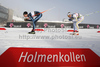 Pirjo Muranen of Finland and Ida Ingemarsdotter of Sweden skiing in women 4x5km relay race of FIS Nordic skiing World championships in Oslo, Norway. Women 4x5km relay race of FIS Nordic skiing World championships was held on Holmenkollen above Oslo, Norway, on Thursday, 3rd of March 2011.
