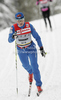 Aino-Kaisa Saarinen of Finland skiing before women 10km classic race of FIS cross country skiing World cup race in Rogla, Slovenia. Women 10km classic race of FIS cross country skiing World cup was held on Rogla, Slovenia, on Saturday, 17th of December 2011.
