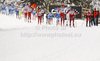 Justyna Kowalczyk of Poland (right) and Therese Johaug of Norway (L) leading during women 10km classic race of FIS cross country skiing World cup race in Rogla, Slovenia. Women 10km classic race of FIS cross country skiing World cup was held on Rogla, Slovenia, on Saturday, 17th of December 2011.
