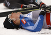 Krista Lahteenmaki of Finland exhausted in finish of women 10km classic race of FIS cross country skiing World cup race in Rogla, Slovenia. Women 10km classic race of FIS cross country skiing World cup was held on Rogla, Slovenia, on Saturday, 17th of December 2011.
