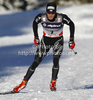 Dario Cologna of Switzerland skiing during qualifications for men sprint free style race of FIS cross country skiing World cup race in Rogla, Slovenia. Men sprint race of FIS cross country skiing World cup was held on Rogla, Slovenia, on Sunday, 18th of December 2011.
