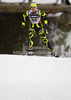 Aurore Jean of France skiing during qualifications for women sprint free style race of FIS cross country skiing World cup race in Rogla, Slovenia. Women sprint race of FIS cross country skiing World cup was held on Rogla, Slovenia, on Sunday, 18th of December 2011.

