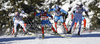 Robin Bryntesson of Sweden and Teodor Peterson of Sweden skiing during finals of men sprint free style race of FIS cross country skiing World cup race in Rogla, Slovenia. Men sprint race of FIS cross country skiing World cup was held on Rogla, Slovenia, on Sunday, 18th of December 2011.
