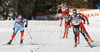 Winner Dario Cologna of Switzerland (R) and second placed Nikolay Morilov of Russia sprinting in finals of men sprint free style race of FIS cross country skiing World cup race in Rogla, Slovenia. Men sprint race of FIS cross country skiing World cup was held on Rogla, Slovenia, on Sunday, 18th of December 2011.
