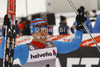 Winner Alexey Petukhov of Russia celebrates in finoish of men sprint free style race of Tour de Ski race of FIS cross country skiing World cup race in Toblach-Dobbiaco, Italy. Men sprint race, stage 6 of Tour de Ski and FIS cross country skiing World cup was held on Toblach-Dobbiaco, Italy, on Wednesday, 4th of January 2012.
