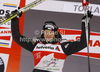 Overall Tour de Ski leader Dario Cologna of Switzerland celebrates after men sprint free style race of Tour de Ski race of FIS cross country skiing World cup race in Toblach-Dobbiaco, Italy. Men sprint race, stage 6 of Tour de Ski and FIS cross country skiing World cup was held on Toblach-Dobbiaco, Italy, on Wednesday, 4th of January 2012.
