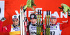 Eldar Roenning (NOR), Lukas Bauer (CZE), Dmitriy Japarov (RUS) during the Mens FIS Cross Country World Cup of the Nordic Opening at the Nordic Arena in Kuka, Finland on 2013/11/30.

