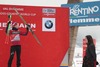 Sundby Martin (NOR) celebrate on Podium after the Men 10 km Cross Country of the Tour de Ski 2014 of FIS Cross Country World Cup at the Cross Country Stadium, Lago di Tesero, Italy on 2014/01/04.
