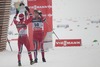 Northug Petter (NOR) and Sundby Martin (AUT) during the Men 10 km Cross Country of the Tour de Ski 2014 of FIS Cross Country World Cup at the Cross Country Stadium, Lago di Tesero, Italy on 2014/01/04.

