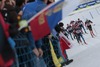 the leading group during the Men 15 km Cross Country of the FIS Tour de Ski 2015 at the Cross Country Stadium, Lago di Tesero, Italy on 2015/01/10.
