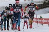 Belov Evgeny (Rus), Tscharnke Tim (Ger) during the Men 15 km Cross Country of the FIS Tour de Ski 2015 at the Cross Country Stadium, Lago di Tesero, Italy on 2015/01/10.
