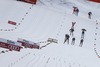 the Final Sprint during the Men 15 km Cross Country of the FIS Tour de Ski 2015 at the Cross Country Stadium, Lago di Tesero, Italy on 2015/01/10.
