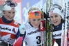 Johaug, Bjorgen, Weng (Nor) during the Ladies 5 km Cross Country of the FIS Tour de Ski 2014 at the Cross Country Stadium, Lago di Tesero, Italy on 2015/01/10. <br> 
