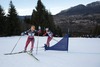 JOHAUG Therese (NOR) and WENG Heidi (NOR) during the Women Mountain Pursuit Cross Country Race of the FIS Tour de Ski 2014 at the Alpe Cermis in Val di Fiemme, Italy on 2015/01/11.
