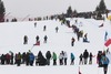 Climb during the Men 9 km Pursuit Cross Country of the FIS Tour de Ski 2014 at the Cross Country Stadium, Lago di Tesero, Italy on 2015/01/11.
