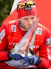 Martin Jonsrud Sundby (NOR) during the Mens Mountain Pursuit Cross Country Race Podium of the FIS Tour de Ski 2014 at the Alpe Cermis in Val di Fiemme, Italy on 2015/01/11.
