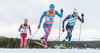 Hans Christer Holund of Norway, Maxim Vylegzhanin of Russian Federation, Francesco de Fabiani of Italy during Mens Cross Country Competition of FIS Cross Country World Cup at the Nordic Arena, Lillehammer, Norway on 2015/12/05.
