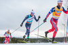 Francesco de Fabiani of Italy, Martin Johnsrud Sundby of Norway during Mens Cross Country Competition of FIS Cross Country World Cup at the Nordic Arena, Lillehammer, Norway on 2015/12/05.
