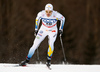 Teodor Peterson of Sweden skiing during qualification for men sprint race of Viessmann FIS Cross country skiing World cup in Planica, Slovenia. Men sprint race of Viessmann FIS Cross country skiing World cup was held on Saturday, 16th of January 2016 in Planica, Slovenia.
