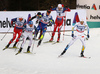Teodor Peterson of Sweden skiing during finals of the men sprint race of Viessmann FIS Cross country skiing World cup in Planica, Slovenia. Men sprint race of Viessmann FIS Cross country skiing World cup was held on Saturday, 16th of January 2016 in Planica, Slovenia.

