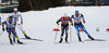 Federico Pellegrino of Italy (L) and Martti Jylhae of Finland (R) skiing during finals of the men sprint race of Viessmann FIS Cross country skiing World cup in Planica, Slovenia. Men sprint race of Viessmann FIS Cross country skiing World cup was held on Saturday, 16th of January 2016 in Planica, Slovenia.

