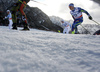 Renaud Jay of Finland (R) and Gustav Nordstroem of Sweden (L) skiing during finals of the men sprint race of Viessmann FIS Cross country skiing World cup in Planica, Slovenia. Men sprint race of Viessmann FIS Cross country skiing World cup was held on Saturday, 16th of January 2016 in Planica, Slovenia.
