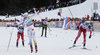 Winner Stina Nilsson of Sweden outsprints second placed Astrid Uhrenholdt Jacobsen of Norway and third placed Heidi Weng of Norway in the women sprint race of Viessmann FIS Cross country skiing World cup in Planica, Slovenia. Women sprint race of Viessmann FIS Cross country skiing World cup was held on Saturday, 16th of January 2016 in Planica, Slovenia.
