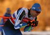 Martti Jylhae of Finland skiing during semi-finals of the men team sprint race of Viessmann FIS Cross country skiing World cup in Planica, Slovenia. Men team sprint race of Viessmann FIS Cross country skiing World cup was held on Sunday, 17th of January 2016 in Planica, Slovenia.
