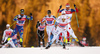 Teodor Peterson of Sweden skiing during semi-finals of the men team sprint race of Viessmann FIS Cross country skiing World cup in Planica, Slovenia. Men team sprint race of Viessmann FIS Cross country skiing World cup was held on Sunday, 17th of January 2016 in Planica, Slovenia.

