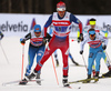 Martti Jylhae of Finland skiing during semi-finals of the men team sprint race of Viessmann FIS Cross country skiing World cup in Planica, Slovenia. Men team sprint race of Viessmann FIS Cross country skiing World cup was held on Sunday, 17th of January 2016 in Planica, Slovenia.
