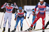 Martti Jylhae of Finland skiing during semi-finals of the men team sprint race of Viessmann FIS Cross country skiing World cup in Planica, Slovenia. Men team sprint race of Viessmann FIS Cross country skiing World cup was held on Sunday, 17th of January 2016 in Planica, Slovenia.
