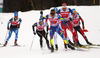 Juho Mikkonen of Finland skiing during semi-finals of the men team sprint race of Viessmann FIS Cross country skiing World cup in Planica, Slovenia. Men team sprint race of Viessmann FIS Cross country skiing World cup was held on Sunday, 17th of January 2016 in Planica, Slovenia.
