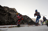 Juho Mikkonen of Finland skiing during semi-finals of the men team sprint race of Viessmann FIS Cross country skiing World cup in Planica, Slovenia. Men team sprint race of Viessmann FIS Cross country skiing World cup was held on Sunday, 17th of January 2016 in Planica, Slovenia.
