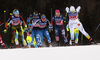 Sandra Ringwald of Germany (L), Leena Nurmi of Finland, Ida Sargent of USA and Ida Ingemarsdotter of Sweden skiing during semi-finals of the women team sprint race of Viessmann FIS Cross country skiing World cup in Planica, Slovenia. Women team sprint race of Viessmann FIS Cross country skiing World cup was held on Sunday, 17th of January 2016 in Planica, Slovenia.
