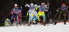 Sophie Caldwell of USA (L), Stina Nilsson of Sweden, Alenka Cebasek of Slovenia and  Hanna Kolb of Germany skiing during semi-finals of the women team sprint race of Viessmann FIS Cross country skiing World cup in Planica, Slovenia. Women team sprint race of Viessmann FIS Cross country skiing World cup was held on Sunday, 17th of January 2016 in Planica, Slovenia.
