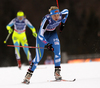 Andrea Julin of Finland skiing during semi-finals of the women team sprint race of Viessmann FIS Cross country skiing World cup in Planica, Slovenia. Women team sprint race of Viessmann FIS Cross country skiing World cup was held on Sunday, 17th of January 2016 in Planica, Slovenia.
