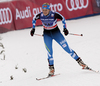 Andrea Julin of Finland skiing during semi-finals of the women team sprint race of Viessmann FIS Cross country skiing World cup in Planica, Slovenia. Women team sprint race of Viessmann FIS Cross country skiing World cup was held on Sunday, 17th of January 2016 in Planica, Slovenia.
