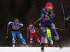 Leena Nurmi of Finland skiing during semi-finals of the women team sprint race of Viessmann FIS Cross country skiing World cup in Planica, Slovenia. Women team sprint race of Viessmann FIS Cross country skiing World cup was held on Sunday, 17th of January 2016 in Planica, Slovenia.
