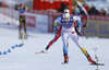 Stina Nilsson of Sweden outsprints Astrid Uhrenholdt Jacobsen of Norway and Hanna Kolb of Germany in finals of the women team sprint race of Viessmann FIS Cross country skiing World cup in Planica, Slovenia. Women team sprint race of Viessmann FIS Cross country skiing World cup was held on Sunday, 17th of January 2016 in Planica, Slovenia.
