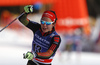 Third placed Hanna Kolb of Germany celebrates while crossing the finish line in the finals of the women team sprint race of Viessmann FIS Cross country skiing World cup in Planica, Slovenia. Women team sprint race of Viessmann FIS Cross country skiing World cup was held on Sunday, 17th of January 2016 in Planica, Slovenia.
